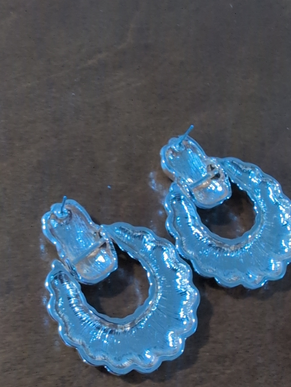Gold Twisted Hoop Drop Earrings Women Jewelry - Picture 4 of 4